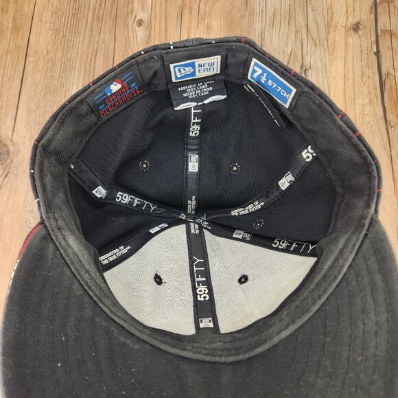 Minnesota Twins New Era Fits 59fifty 7 1/4" Hat Cap Black Red Pinstripe Wool MLB - Picture 9 of 10